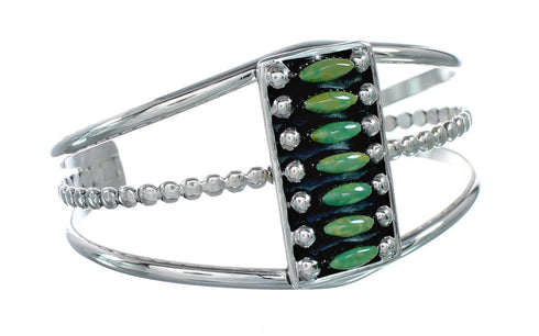 Navajo Turquoise Multistone Sterling Silver Cuff Bracelet SX10457