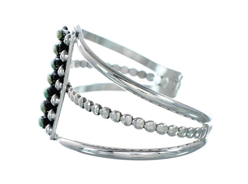 Navajo Turquoise Multistone Sterling Silver Cuff Bracelet SX10457