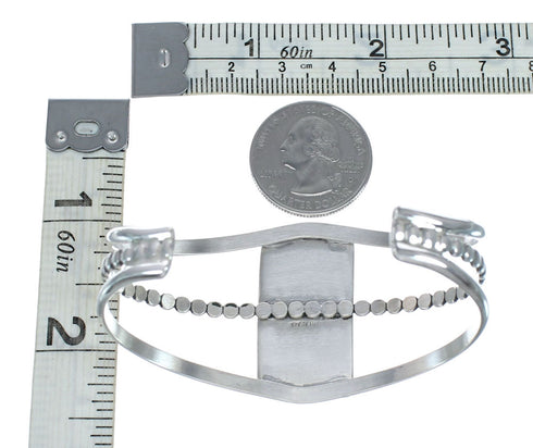 Navajo Turquoise Multistone Sterling Silver Cuff Bracelet SX10457