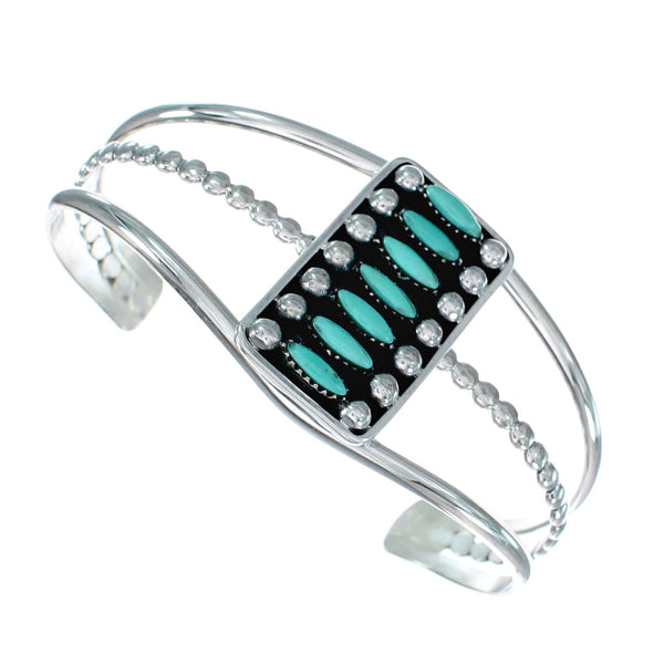 Navajo Turquoise Multistone Sterling Silver Cuff Bracelet SX10456