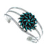 Turquoise Needlepoint Sterling Silver Navajo Cuff Bracelet SX10458