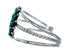 Turquoise Needlepoint Sterling Silver Navajo Cuff Bracelet SX10458