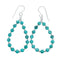 Turquoise Sterling Silver Navajo Indian Bead Hook Dangle Earrings SX10455
