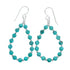Turquoise Sterling Silver Navajo Indian Bead Hook Dangle Earrings SX10455