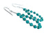 Turquoise Sterling Silver Navajo Indian Bead Hook Dangle Earrings SX10455