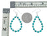 Turquoise Sterling Silver Navajo Indian Bead Hook Dangle Earrings SX10455