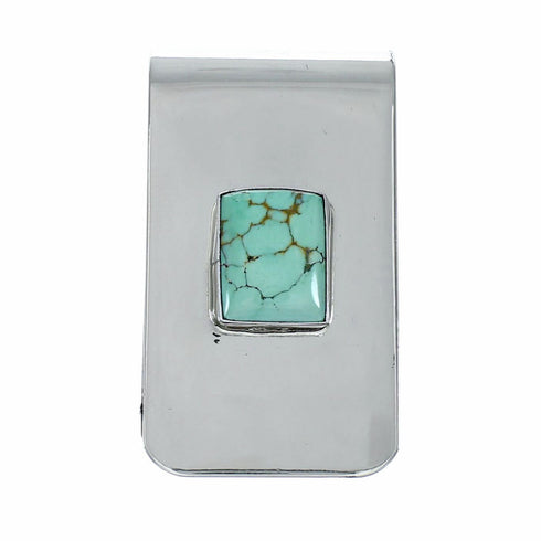 Turquoise Navajo Indian Sterling Silver Money Clip SX10460