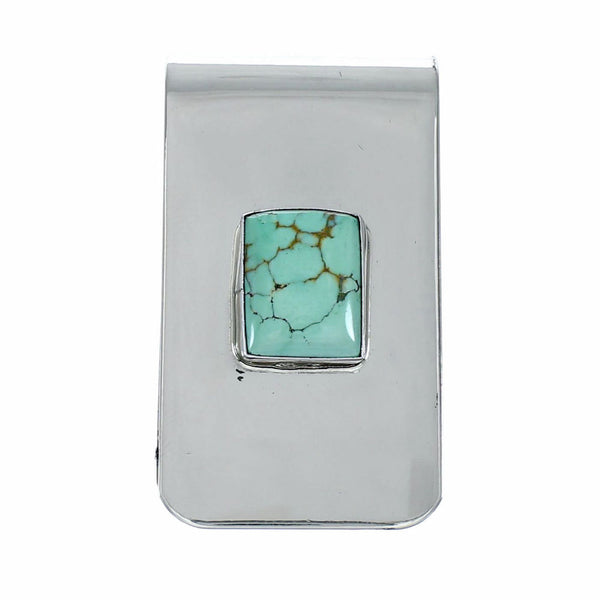Turquoise Navajo Indian Sterling Silver Money Clip SX10460