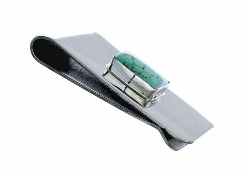 Turquoise Navajo Indian Sterling Silver Money Clip SX10460