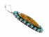 Genuine Navajo Sterling Silver Turquoise Amber Pendant SX10465
