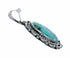 Genuine Turquoise Sterling Silver Navajo Pendant SX10489