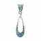 Southwest Turquoise Inlay Sterling Silver Pendant SX10500