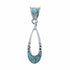 Southwest Turquoise Inlay Sterling Silver Pendant SX10500