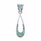 Southwest Turquoise Inlay Sterling Silver Pendant SX10501