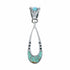 Southwest Turquoise Inlay Sterling Silver Pendant SX10501
