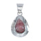 Native American Navajo Rhodochrosite Tear Drop Pendant SX10484