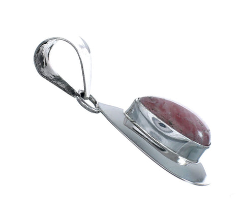 Native American Navajo Rhodochrosite Tear Drop Pendant SX10484