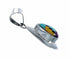 Multicolor Inlay Sterling Silver Tear Drop Pendant SX10488