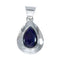 Navajo Abalone Shell Sterling Silver Tear Drop Pendant SX10487