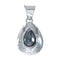 Native American Navajo Hematite Tear Drop Pendant SX10493