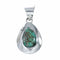 Genuine Navajo Turquoise Sterling Silver Tear Drop Pendant SX10495