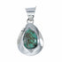 Genuine Navajo Turquoise Sterling Silver Tear Drop Pendant SX10495