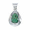 Navajo Turquoise Sterling Silver Tear Drop Pendant SX10496