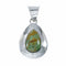 Native American Navajo Turquoise Sterling Silver Tear Drop Pendant SX10498