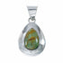 Native American Navajo Turquoise Sterling Silver Tear Drop Pendant SX10498