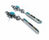 Southwest Multicolor Sterling Silver Post Dangle Earrings SX10491