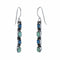 Sterling Silver Turquoise And Denim Lapis American Indian Hook Dangle Earrings SX10504
