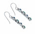 Sterling Silver Turquoise And Denim Lapis American Indian Hook Dangle Earrings SX10504