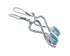 Navajo Turquoise Authentic Sterling Silver Hook Dangle Earrings SX10508