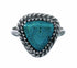 Navajo Genuine Sterling Silver Turquoise Ring Size 6-3/4 SX10482