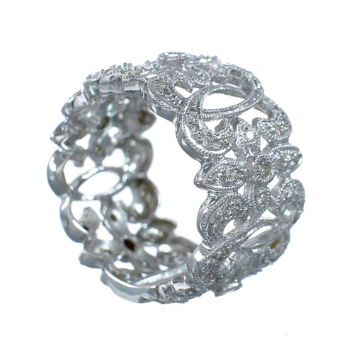 Sterling Silver Cubic Zirconia Ring Size 7 SX10483