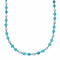 Turquoise Sterling Silver Native American Jewelry Bead Necklace SX10479