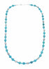 Turquoise Sterling Silver Native American Jewelry Bead Necklace SX10479