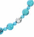 Turquoise Sterling Silver Native American Jewelry Bead Necklace SX10479