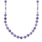 Sterling Silver And Amethyst Navajo Bead Necklace SX10480