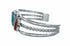 Navajo Turquoise And Coral Sterling Silver Cuff Bracelet SX10471