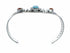 Navajo Turquoise And Coral Sterling Silver Cuff Bracelet SX10471