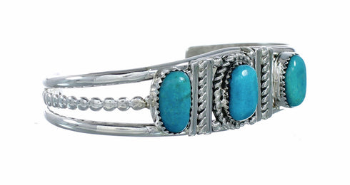 Navajo Turquoise Sterling Silver Cuff Bracelet SX10472