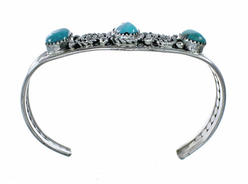Native American Navajo Turquoise Sterling Silver Cuff Bracelet SX10474