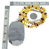Native American Amber Bead Sterling Silver Necklace Pendant Set SX10475