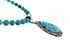 Navajo Turquoise Sterling Silver Necklace Pendant Set SX10476