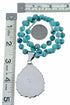 Navajo Turquoise Sterling Silver Necklace Pendant Set SX10476