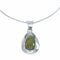 Sterling Silver Turquoise Navajo Tear Drop Pendant 16" Italian Snake Chain Necklace Set SX10503