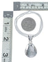 Sterling Silver Turquoise Navajo Tear Drop Pendant 16" Italian Snake Chain Necklace Set SX10503