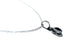 Navajo Onyx Sterling Silver Leaf Flower Link Chain Necklace SX10502