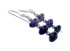 Genuine Sterling Silver Amethyst Bead Hook Dangle Earrings SX10522